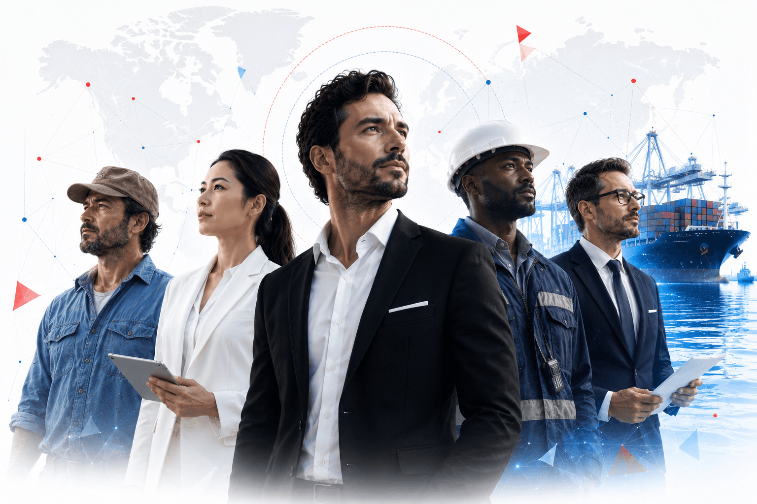 The BREAIX ecosystem: producer, buyer, broker, port inspector and financial partner connected across global commodity trade